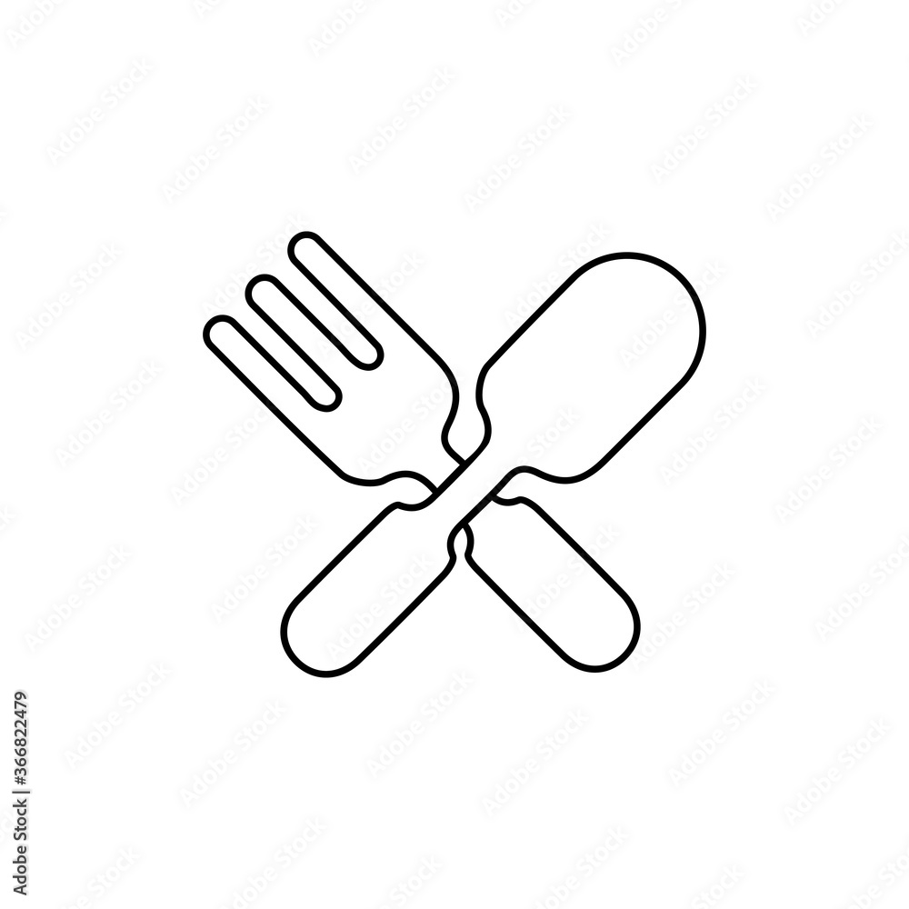 Fork, knife and spoon icon design Fork, knife and spoon icon design
