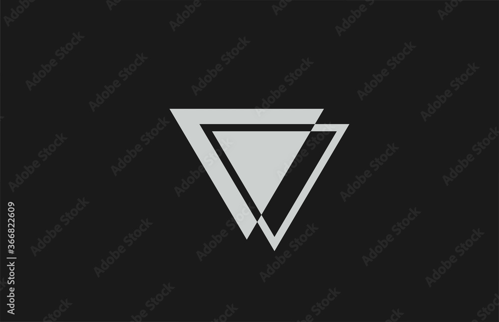 grey black white V alphabet letter logo icon. Simple line design for company grey black white V alphabet letter logo icon. Simple line design for company