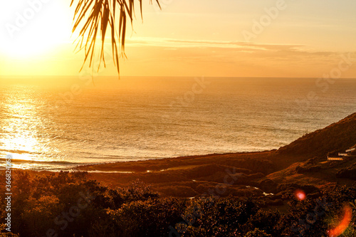 sunset on the beach