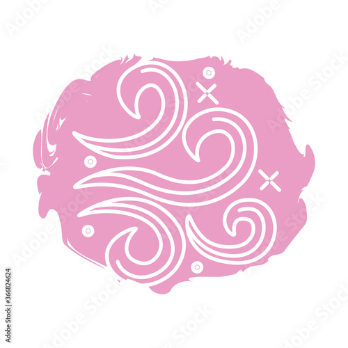 wind air zodiac symbol block style icon