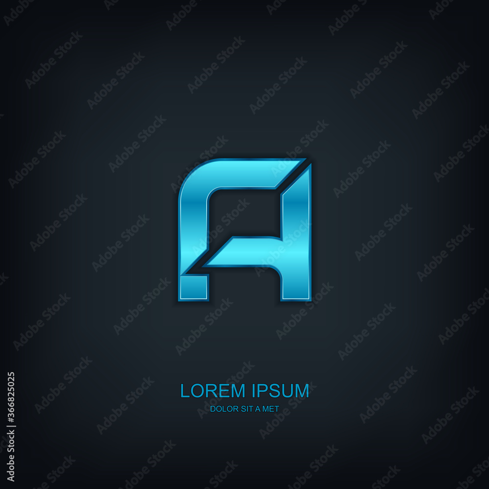 Letter A stylized vector template design emblem logo, Business technology universal idea, Vector illustration Eps 10 Letter A stylized vector template design emblem logo, Business technology universal idea, Vector illustration Eps 10