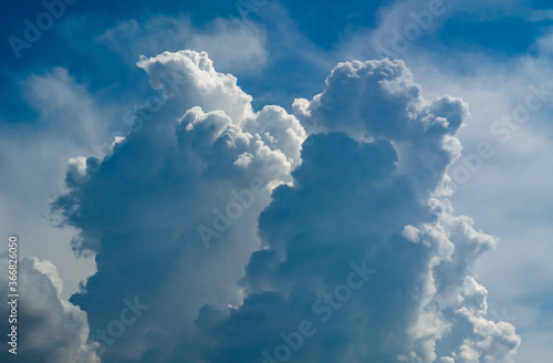 Storm clouds with blue sky background