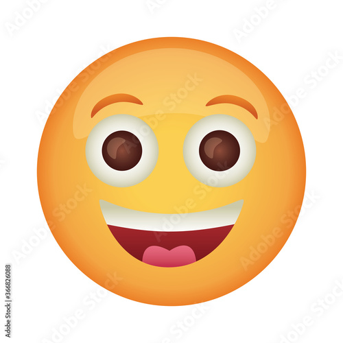 Fototapeta Naklejka Na Ścianę i Meble -  emoji face laughing classic flat style icon