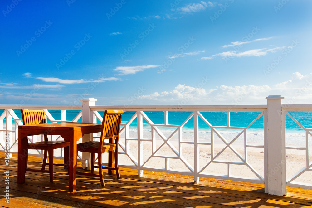 Caribbean beach and sea