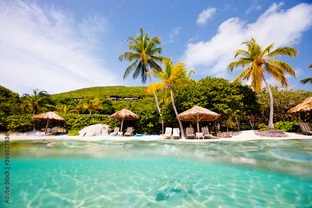 Beautiful tropical beach at Caribbean