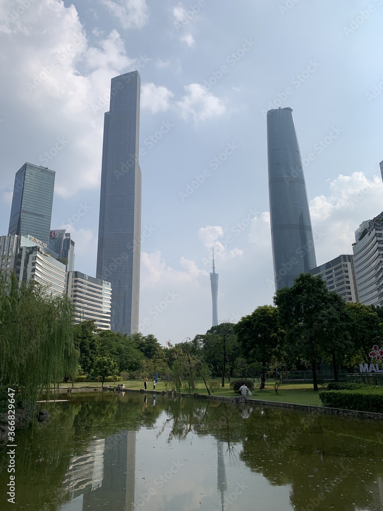 Gratte-ciels du centre financier de Guangzhou, Chine