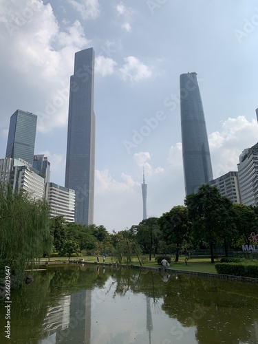 Gratte-ciels du centre financier de Guangzhou  Chine