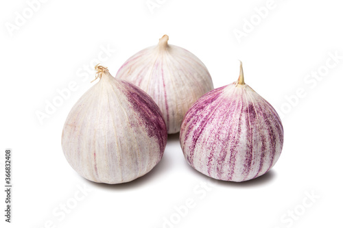 Garlic isolated on white background close-up