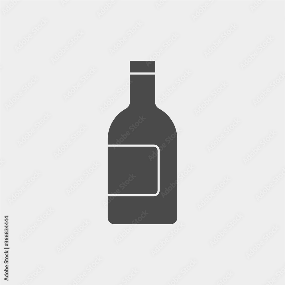Wine bottle vector icon sign symbol Wine bottle vector icon sign symbol