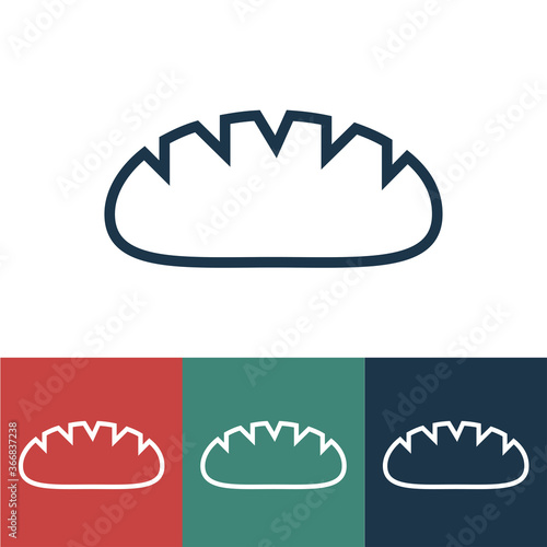 Linear vector icon with bread
