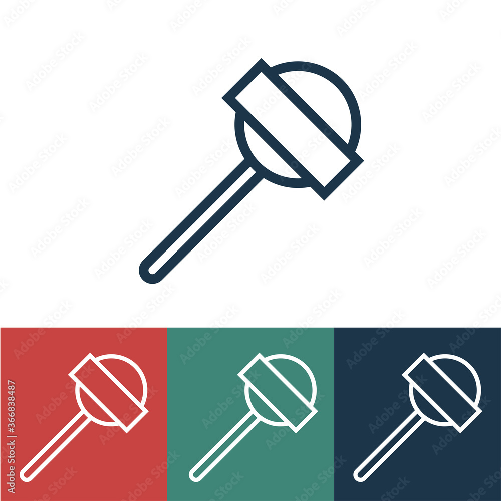 Linear vector icon with lollipop Linear vector icon with lollipop