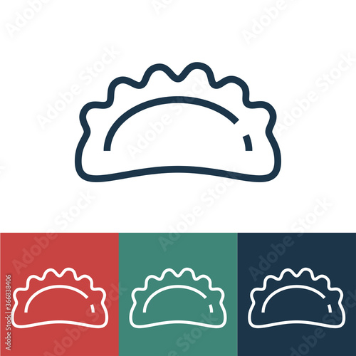 Linear vector icon with cheburek