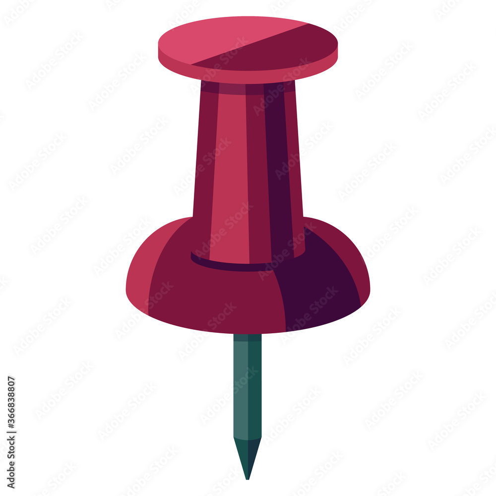 Red paper clip on white isolated backdrop. Stationery for invitation or gift card, notebook, web icon, bath tile, scrapbook. Phone case or cloth print art. Flat style stock vector illustration Red paper clip on white isolated backdrop. Stationery for invitation or gift card, notebook, web icon, bath tile, scrapbook. Phone case or cloth print art. Flat style stock vector illustration