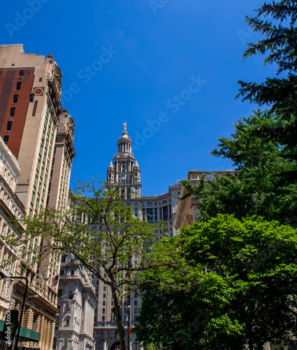 City Hall downtown Manhattan New York City on a summer day