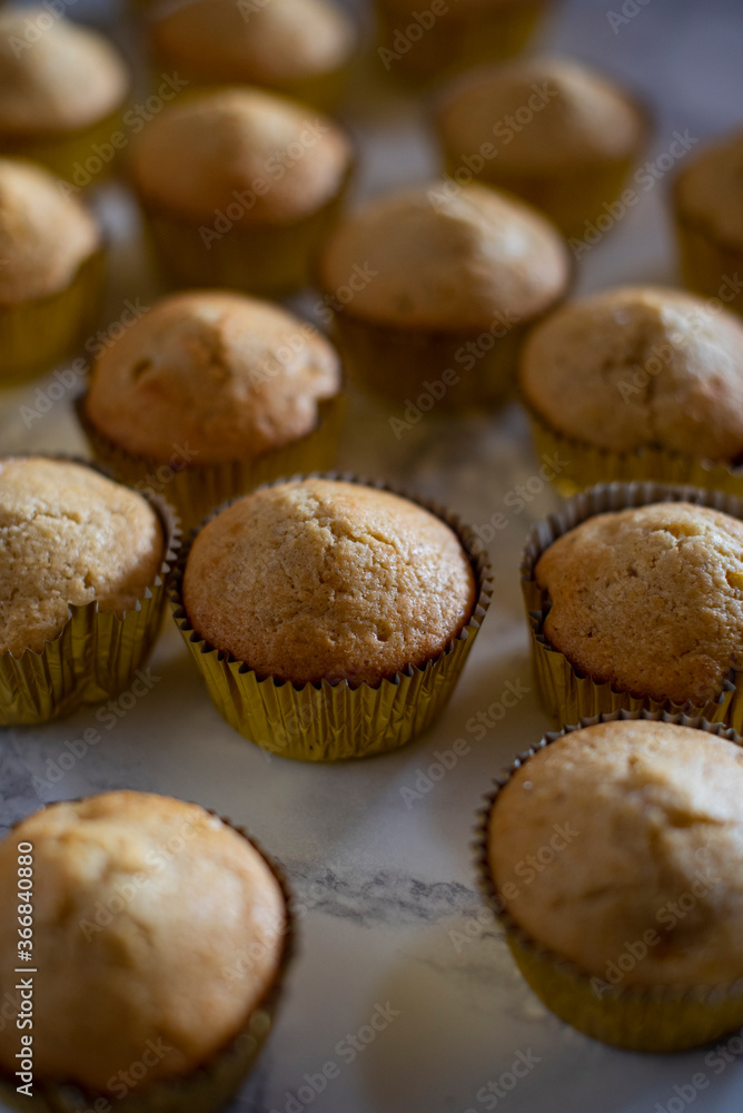 Cornbread muffins on a marble counter Cornbread muffins on a marble counter
