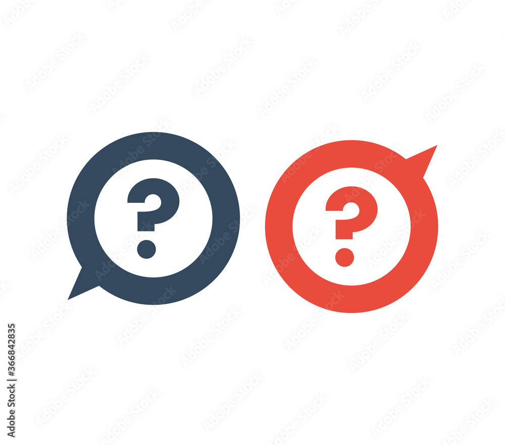 Question mark in bubble icon vector Question mark in bubble icon vector