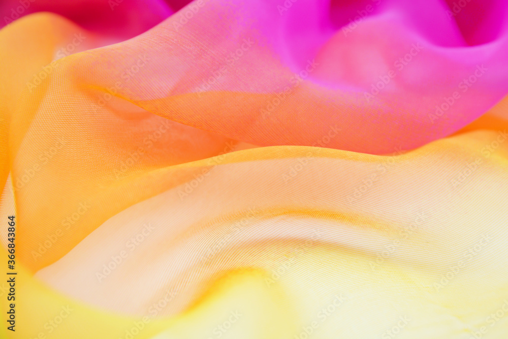 Satin fabric with gentle curves