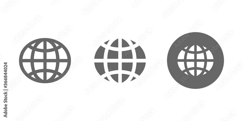 Globe icon set for your website and computer EPS 10 Globe icon set for your website and computer EPS 10
