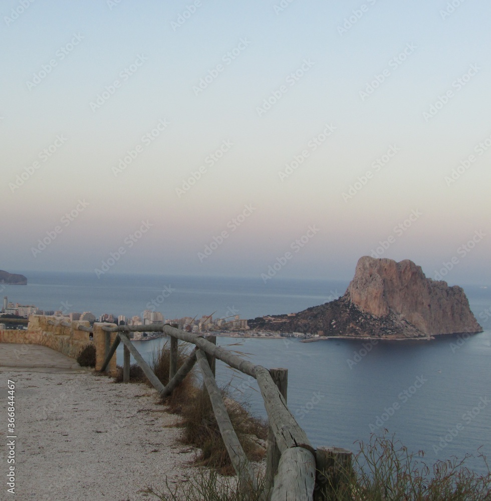 sunset over the sea, spain