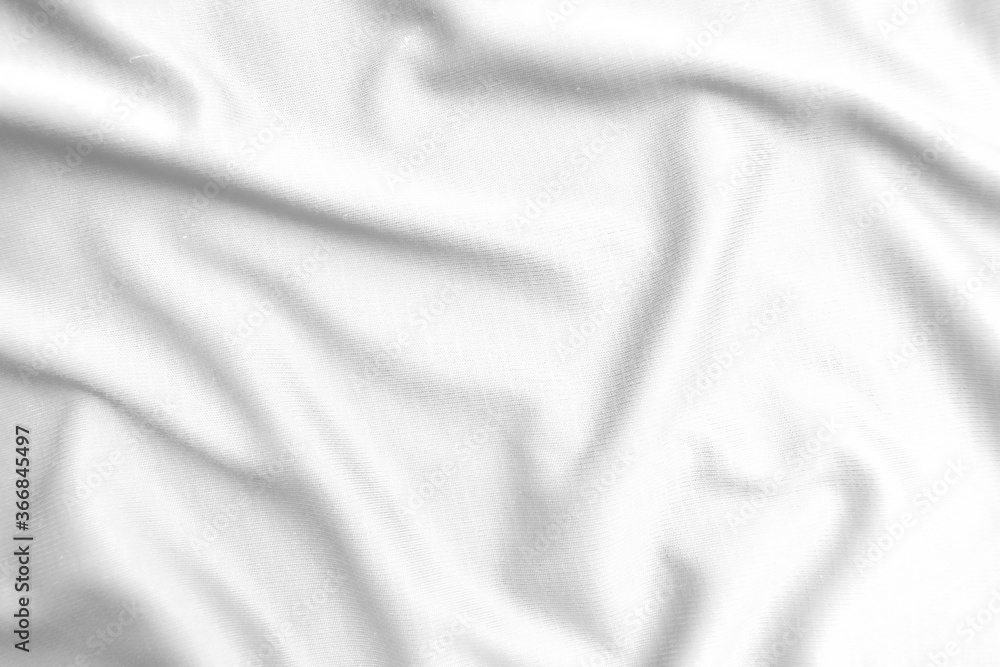 Obraz premium Abstract white fabric texture background. Wavy white cloth.