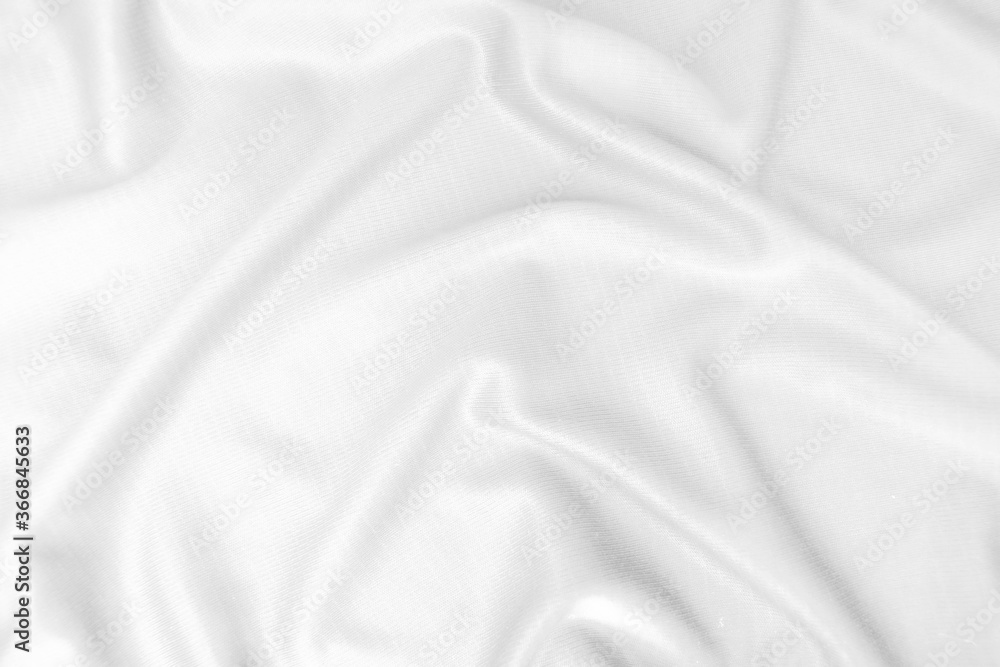 Obraz premium Abstract white fabric texture background. Wavy white cloth.