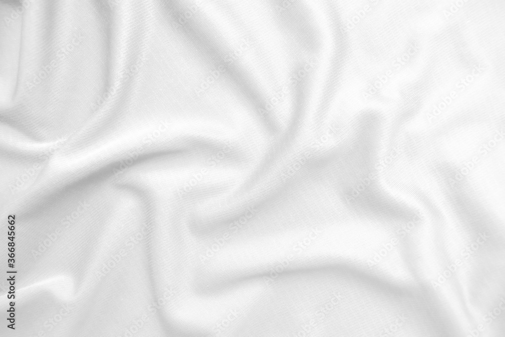 Obraz premium Abstract white fabric texture background. Wavy white cloth.