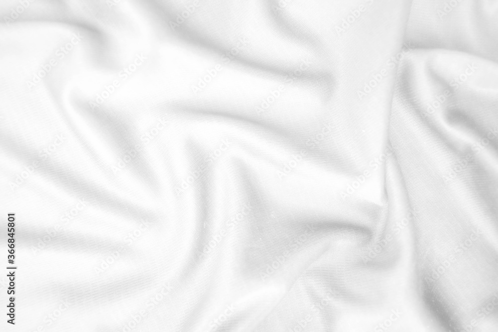 Obraz premium Abstract white fabric texture background. Wavy white cloth.