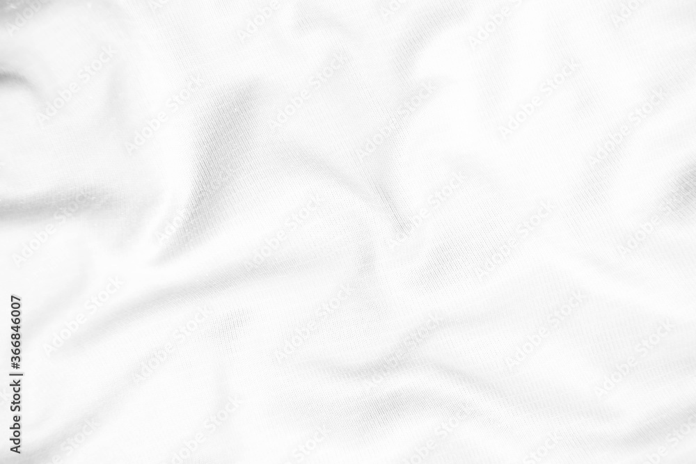 Naklejka premium Abstract white fabric texture background. Wavy white cloth.