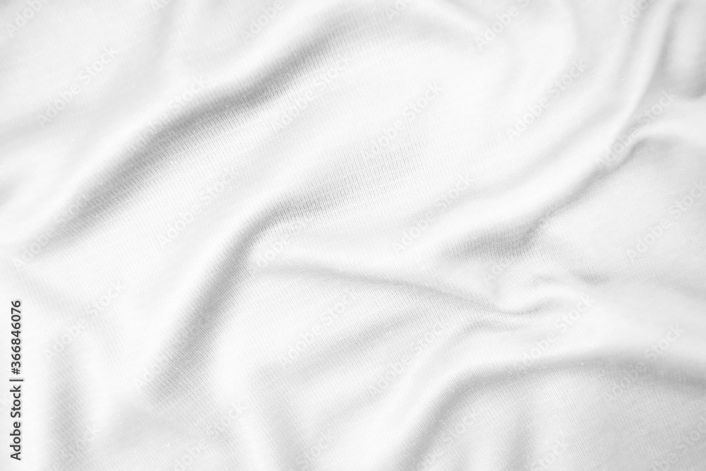 Obraz premium Abstract white fabric texture background. Wavy white cloth.