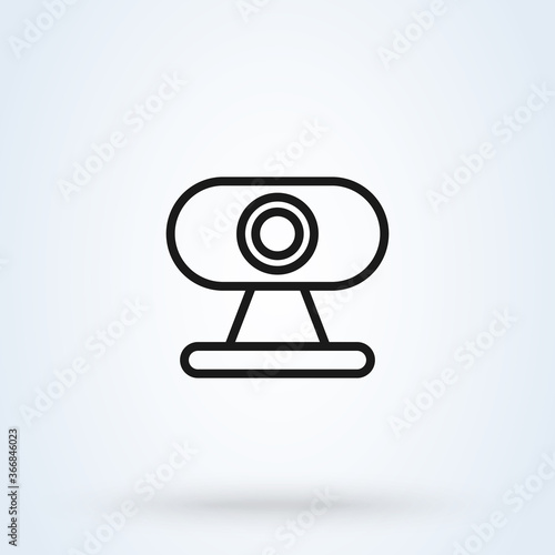 Webcam line. vector Simple modern icon design illustration.
