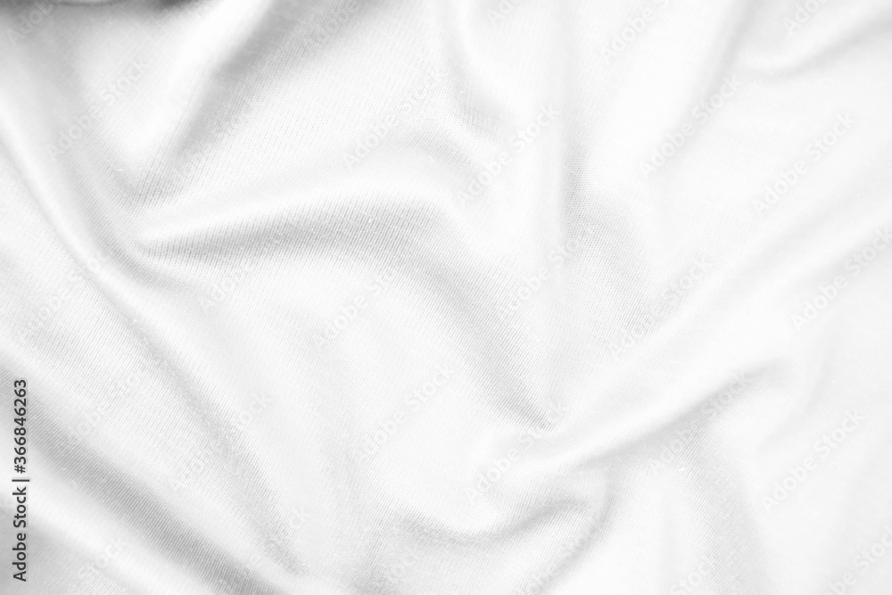 Obraz premium Abstract white fabric texture background. Wavy white cloth.