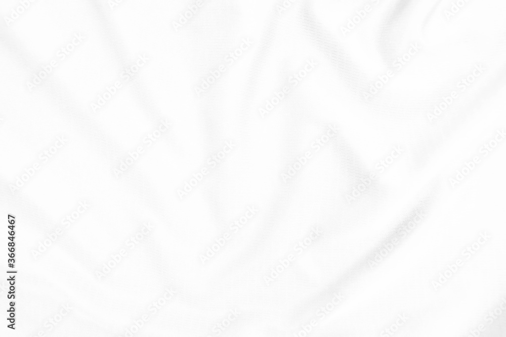 Obraz premium Abstract white fabric texture background. Wavy white cloth.