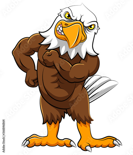 Angry eagle in standing pose
