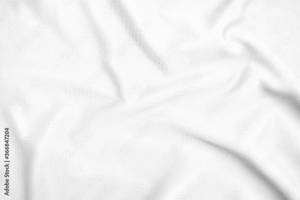Obraz premium Abstract white fabric texture background. Wavy white cloth.