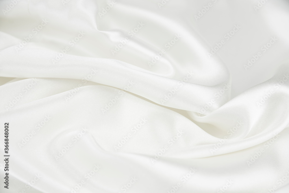 White satin fabric with gentle curves White satin fabric with gentle curves