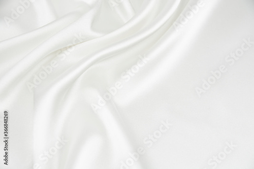 White satin fabric with gentle curves