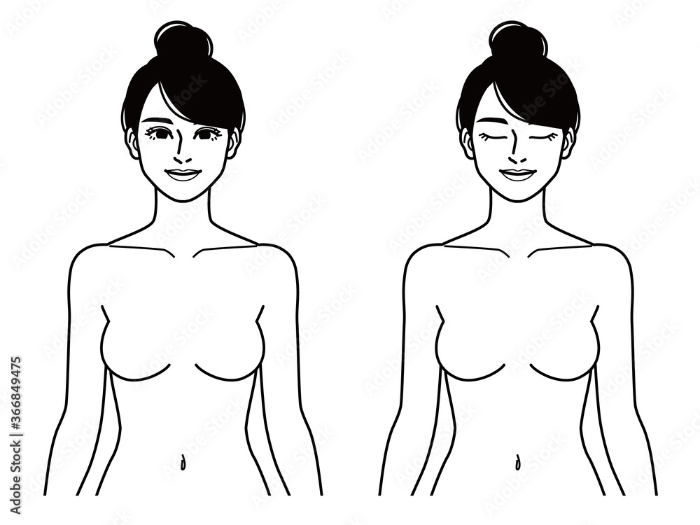 Female upper body - Stock Illustration [43334020] - PIXTA