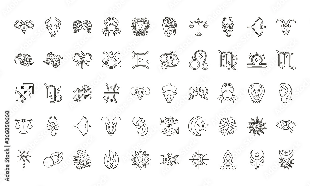 bundle of zodiac signs and symbols bundle of zodiac signs and symbols