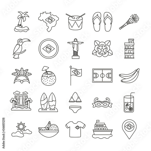 bundle of brazil set icons