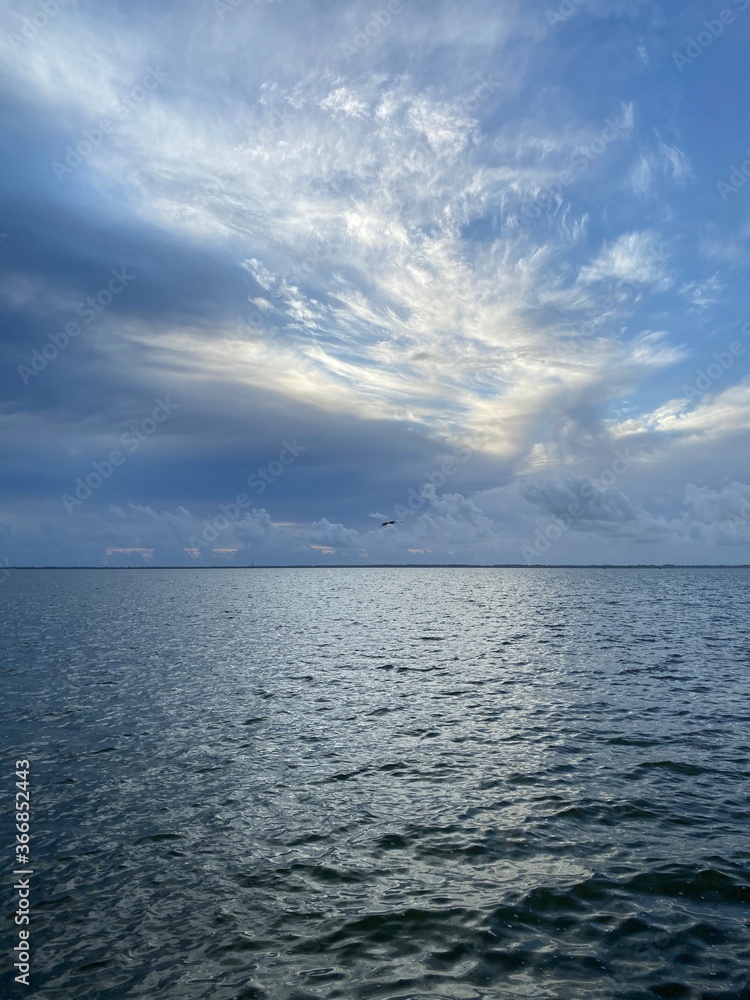 blue sky and sea and clouds