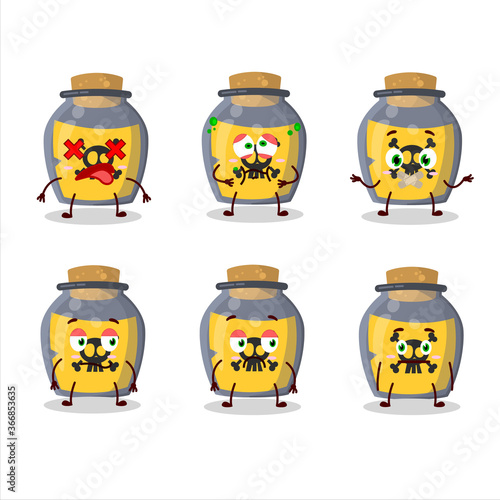 Dangerous potion cartoon character with nope expression