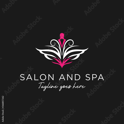 Luxury Salon and SPA Logo vector logo for Beauty woman and relaxation treatments   abstract female fashion logo template