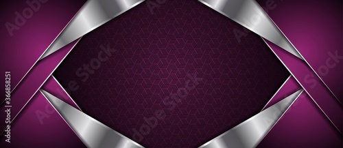 abstract purple background with overlap layers and luxury design concept