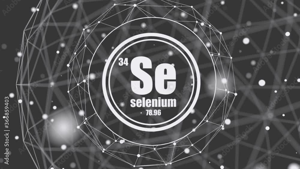 Selenium chemical element. Sign with atomic number and atomic weight ...