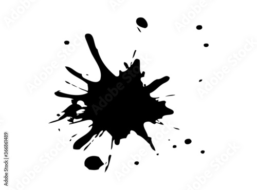 ink blots vector illustration with white background.