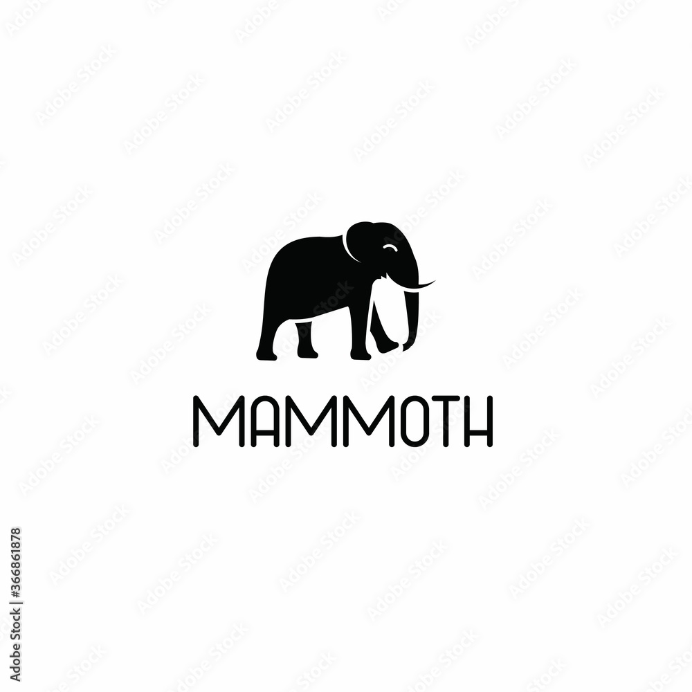 Obraz premium symbol icon mammoth logo design inspiration.