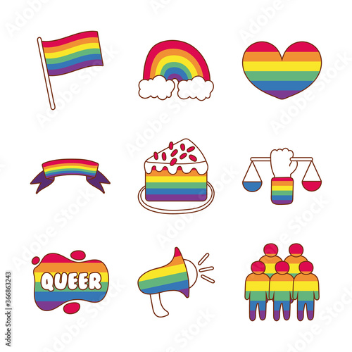bundle of lgbtq set icons