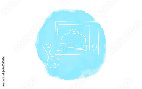 アナログ手書き風のゆるいタッチのアイコン：コインロッカー