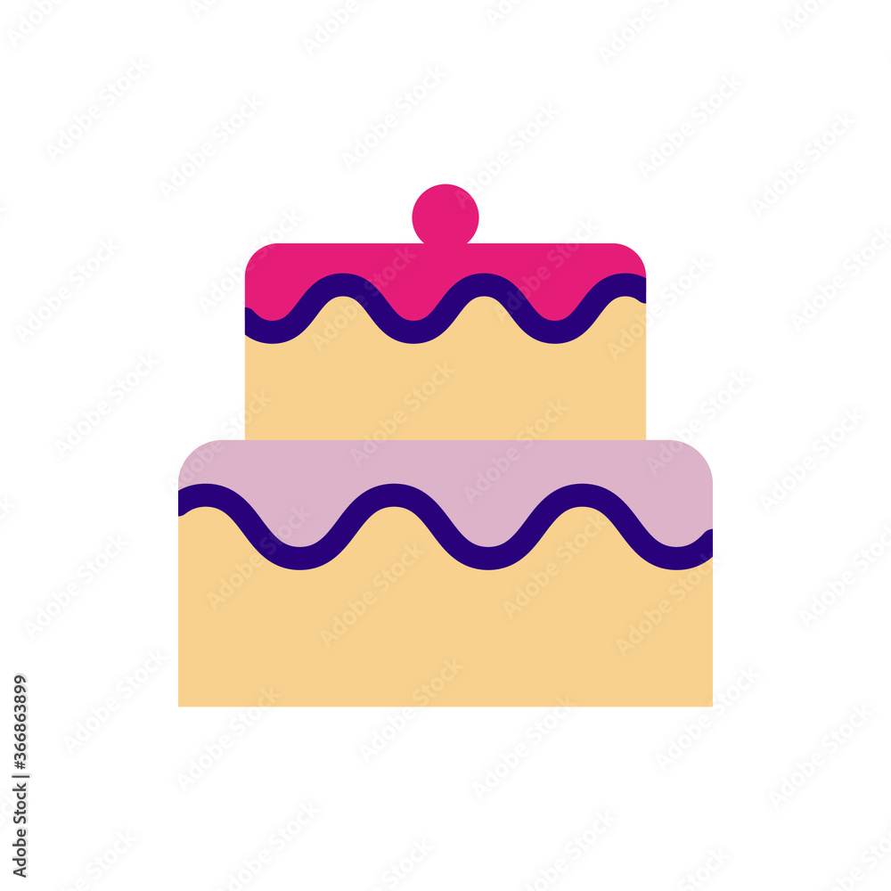 cake icon vector illustration flat style. food icon set. cake icon vector illustration flat style. food icon set.