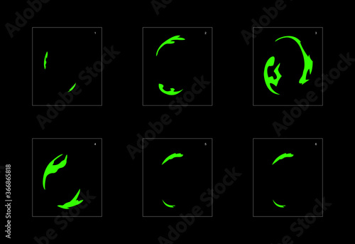 Shine liquid effect. Liquid explosion animation effect. Animation Sprite sheet for games, cartoon or animation. vector style animation effect 1575.